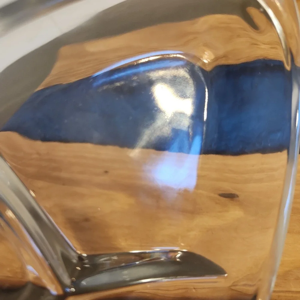 Vintage Mid-Century Modern Boomerang Divided Serving Relish Glass Dish Clear